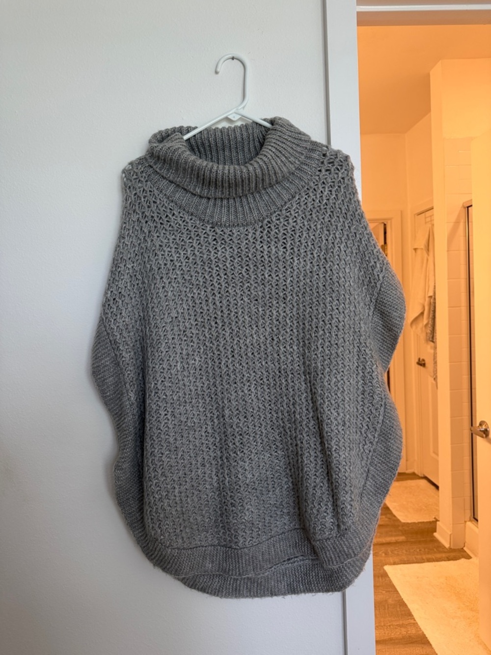 LC Lauren Conrad Grey Chunky Cowl Neck Sweater